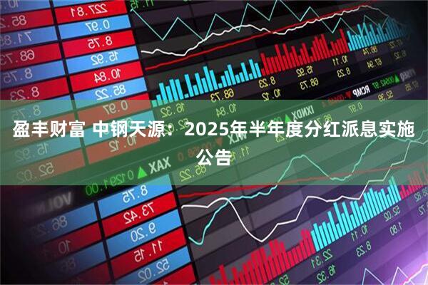 盈丰财富 中钢天源：2025年半年度分红派息实施公告